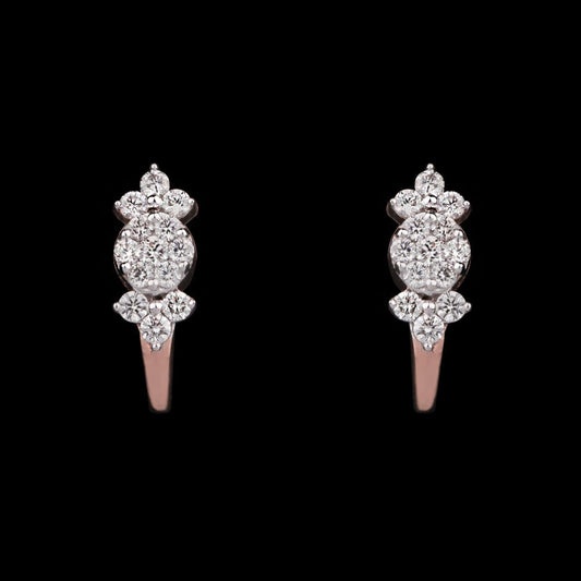 14K Rose Gold Diamond Earrings - 0.36ct VS-GH