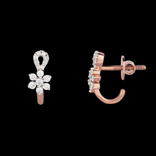 14K Rose Gold Diamond Earrings - 0.31ct VVS-VS-HI