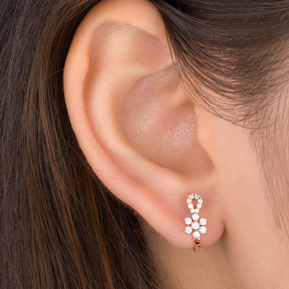 14K Rose Gold Diamond Earrings - 0.31ct VVS-VS-HI