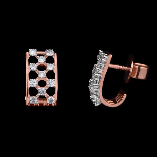 14K Rose Gold Diamond Earrings - 0.51ct VS-IJ