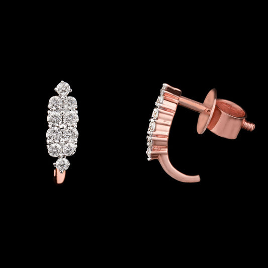 14K Rose Gold Diamond Earrings - 0.31ct SI-GH
