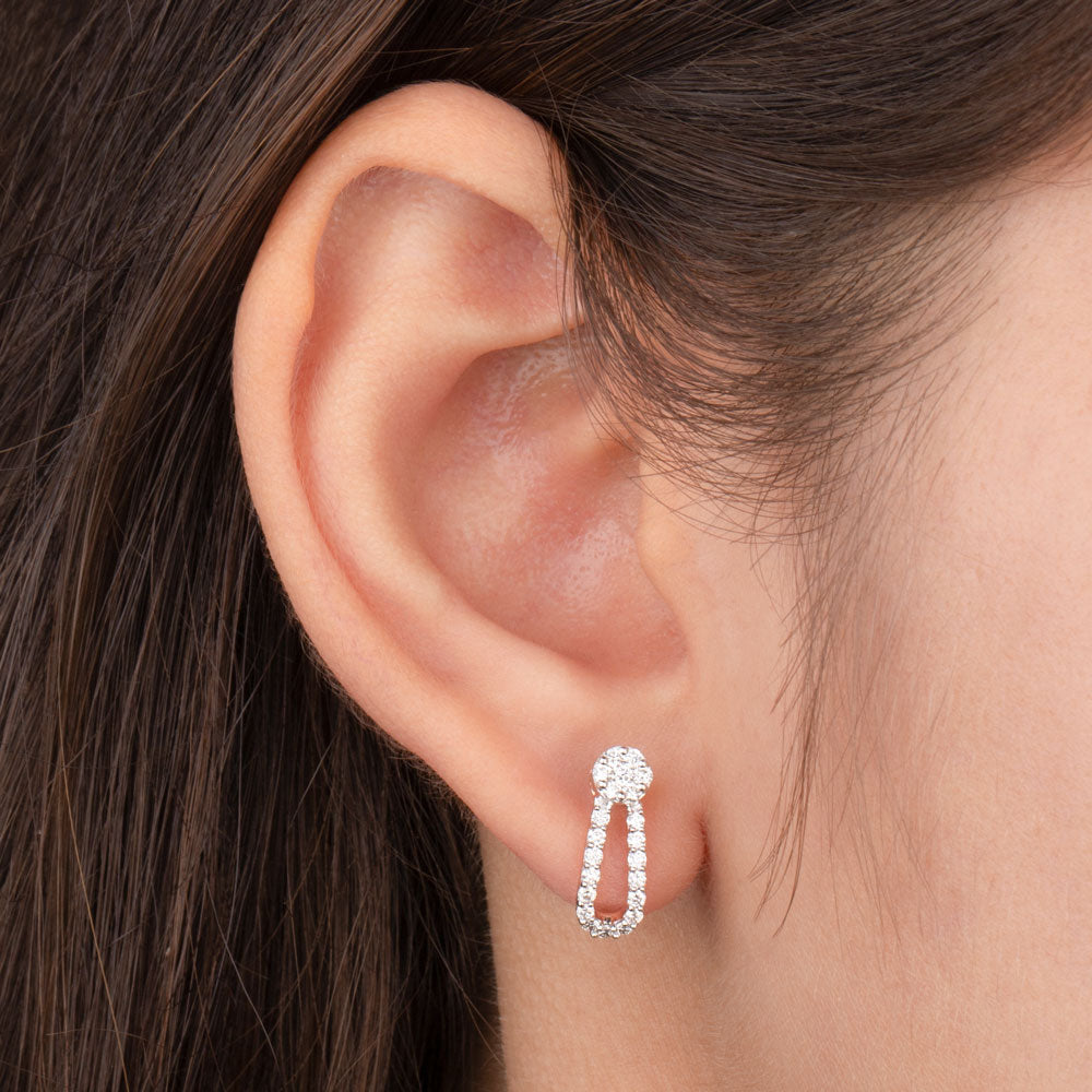14K Rose Gold Diamond Earrings - 0.5ct VS-GH
