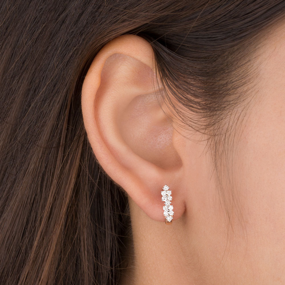 14K Rose Gold Diamond Earrings - 0.43ct SI-IJ