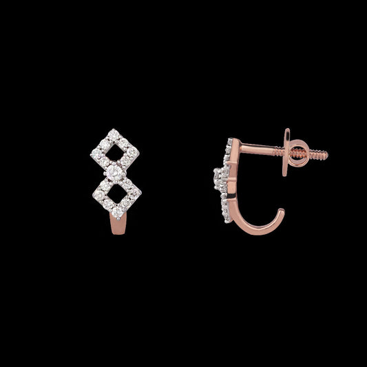14K Rose Gold Diamond Earrings - 0.27ct VS-SI-FG