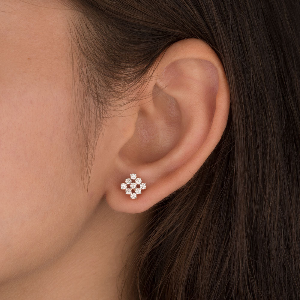 14K Rose Gold Diamond Earrings - 0.53ct SI-GH