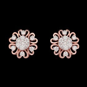 14K Rose Gold Diamond Earrings - 1.07ct VVS-VS-HI