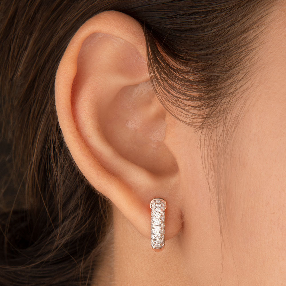 14K Rose Gold Diamond Earrings - 0.7ct VVS-VS-HI