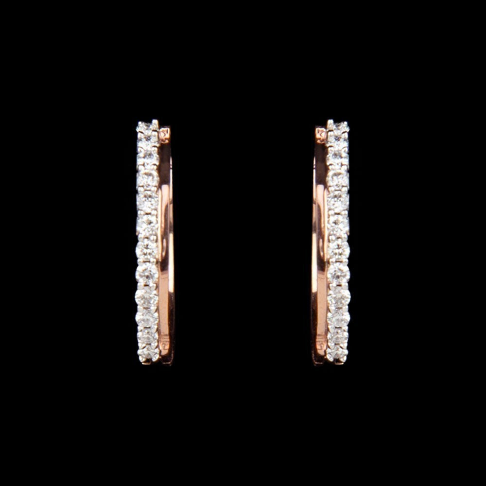 14K Rose Gold Diamond Earrings - 0.23ct SI-IJ