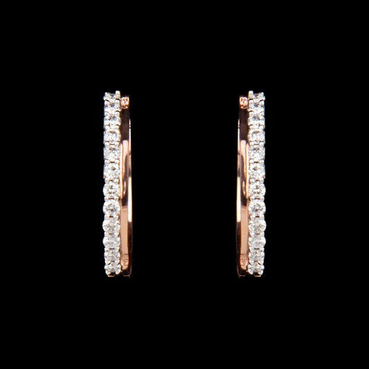 14K Rose Gold Diamond Earrings - 0.23ct SI-IJ