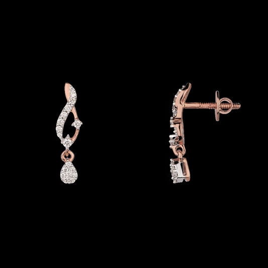 14K Rose Gold Diamond Earrings - 0.31ct VVS-VS-HI