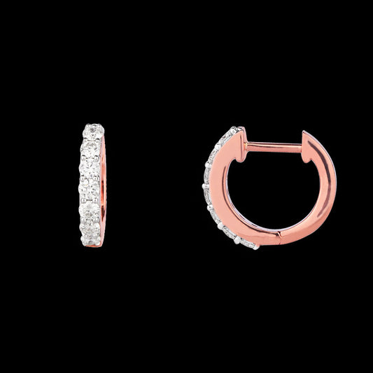 14K Rose Gold Diamond Earrings - 0.47ct SI-GH