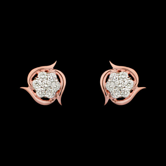 14K Rose Gold Diamond Earrings - 0.3ct SI-GH