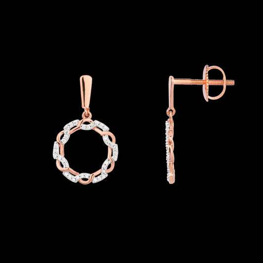 14K Rose Gold Diamond Earrings - 0.326ct VVS-VS-HI