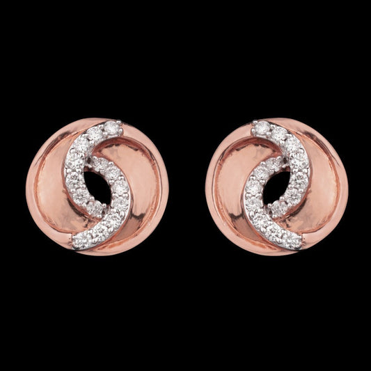 18K Rose Gold Diamond Earrings - 0.15ct VS-GH