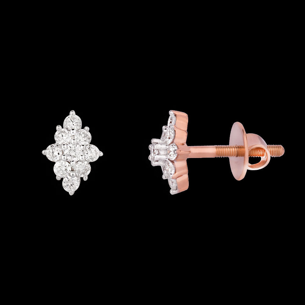 18K Rose Gold Diamond Earrings - 0.36ct VS-IJ