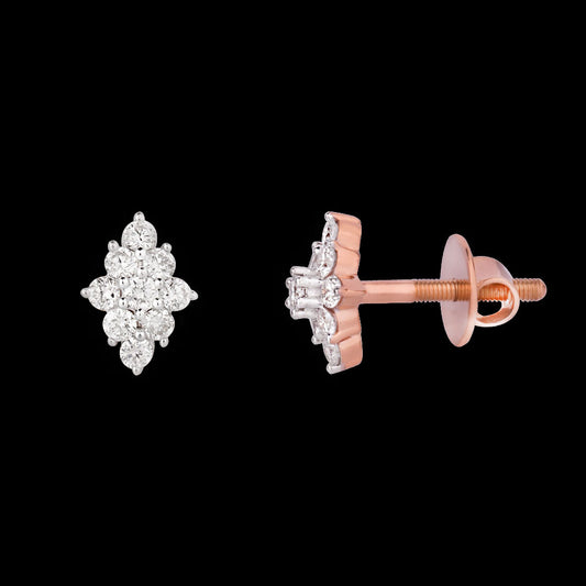 18K Rose Gold Diamond Earrings - 0.36ct VS-IJ