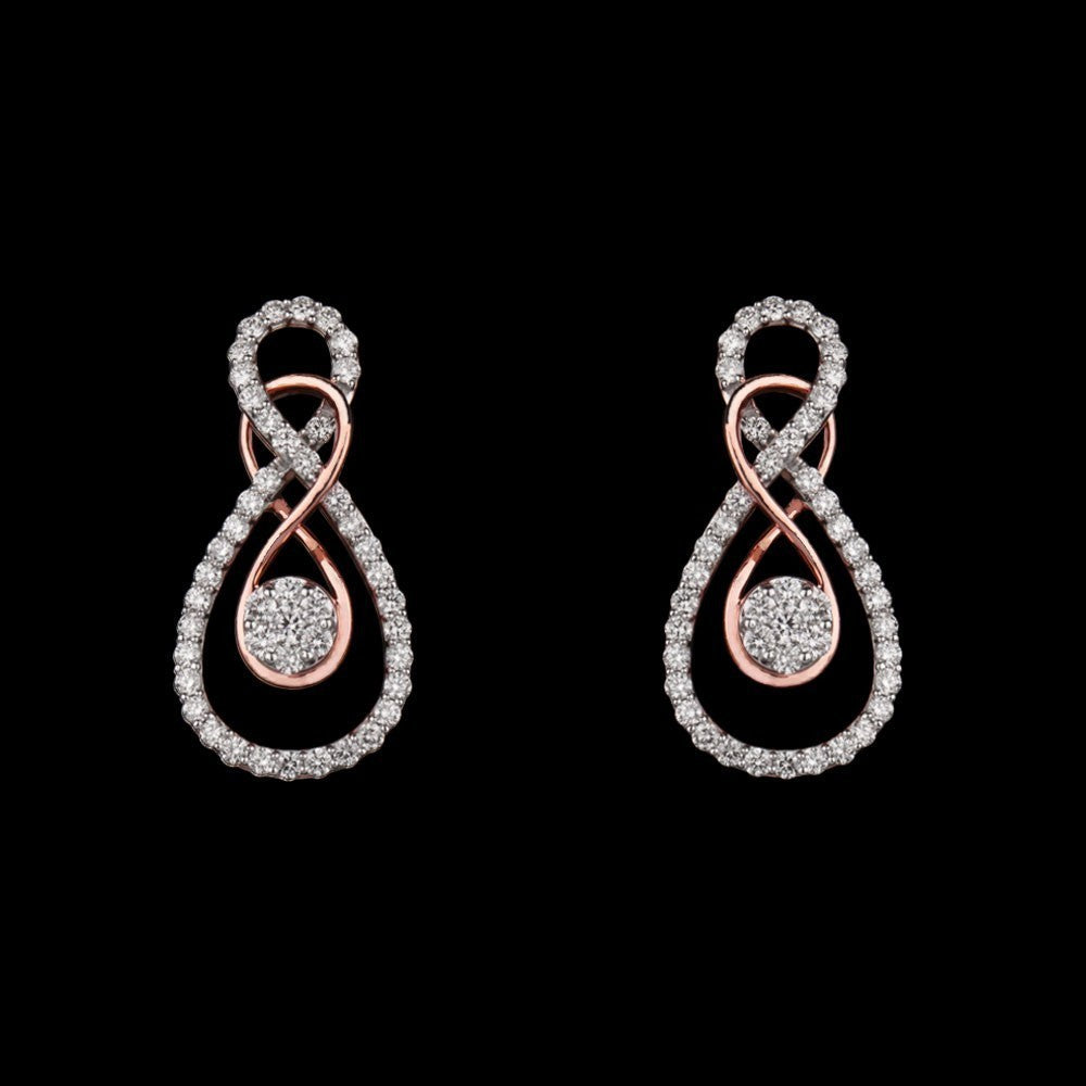 14K Rose Gold Diamond Earrings - 0.79ct VVS-VS-GH