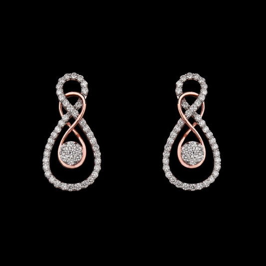 14K Rose Gold Diamond Earrings - 0.79ct VVS-VS-GH