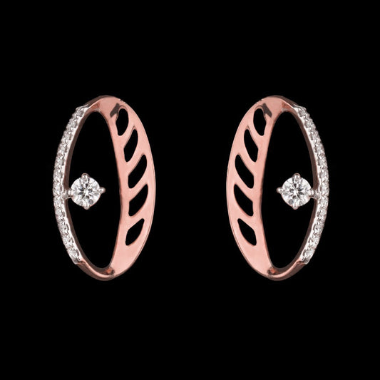 18K Rose Gold Diamond Earrings - 0.21ct VS-GH