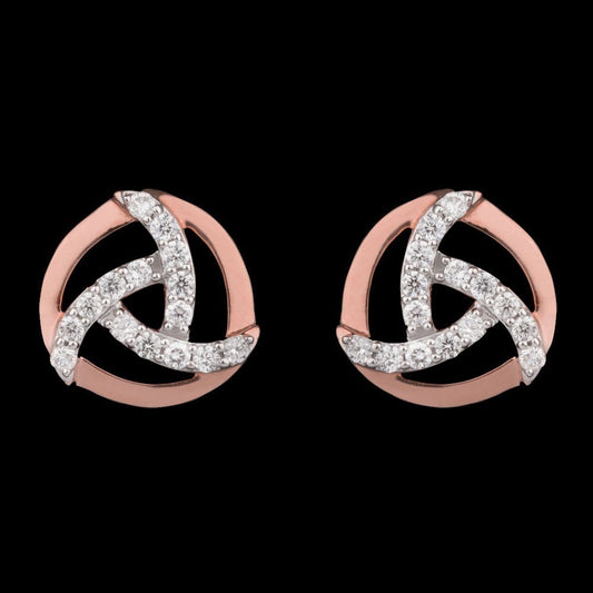 18K Rose Gold Diamond Earrings - 0.2ct SI-GH