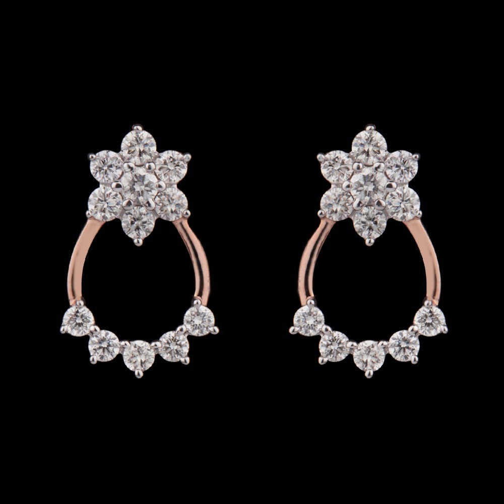 14K Rose Gold Diamond Earrings - 0.31ct VS-GH