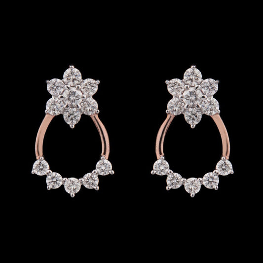 14K Rose Gold Diamond Earrings - 0.31ct VS-GH