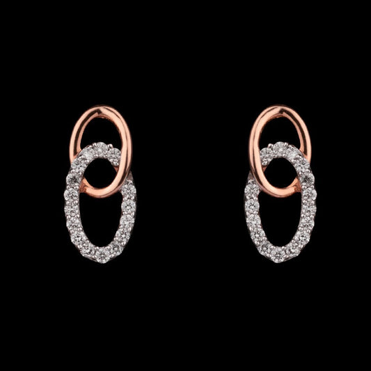 18K Rose Gold Diamond Earrings - 0.17ct SI-GH