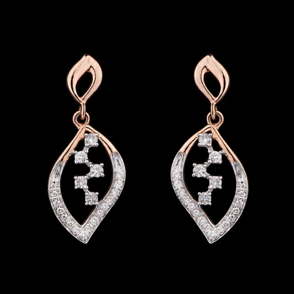 14K Rose Gold Diamond Earrings - 0.24ct SI-IJ