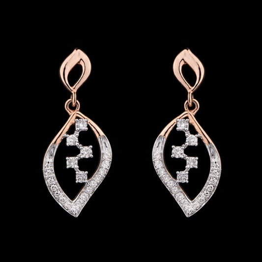 14K Rose Gold Diamond Earrings - 0.24ct SI-IJ