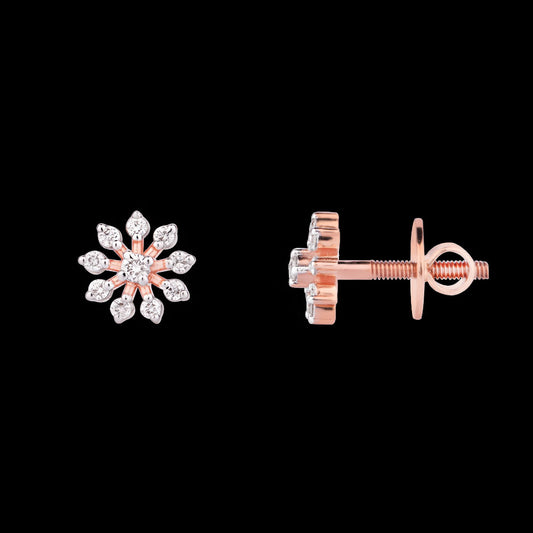 14K Rose Gold Diamond Earrings - 0.26ct SI-IJ
