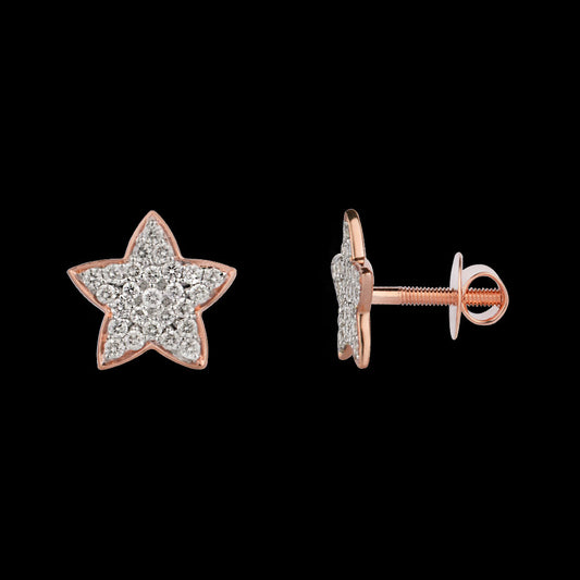 14K Rose Gold Diamond Earrings - 0.34ct VVS-VS-GH