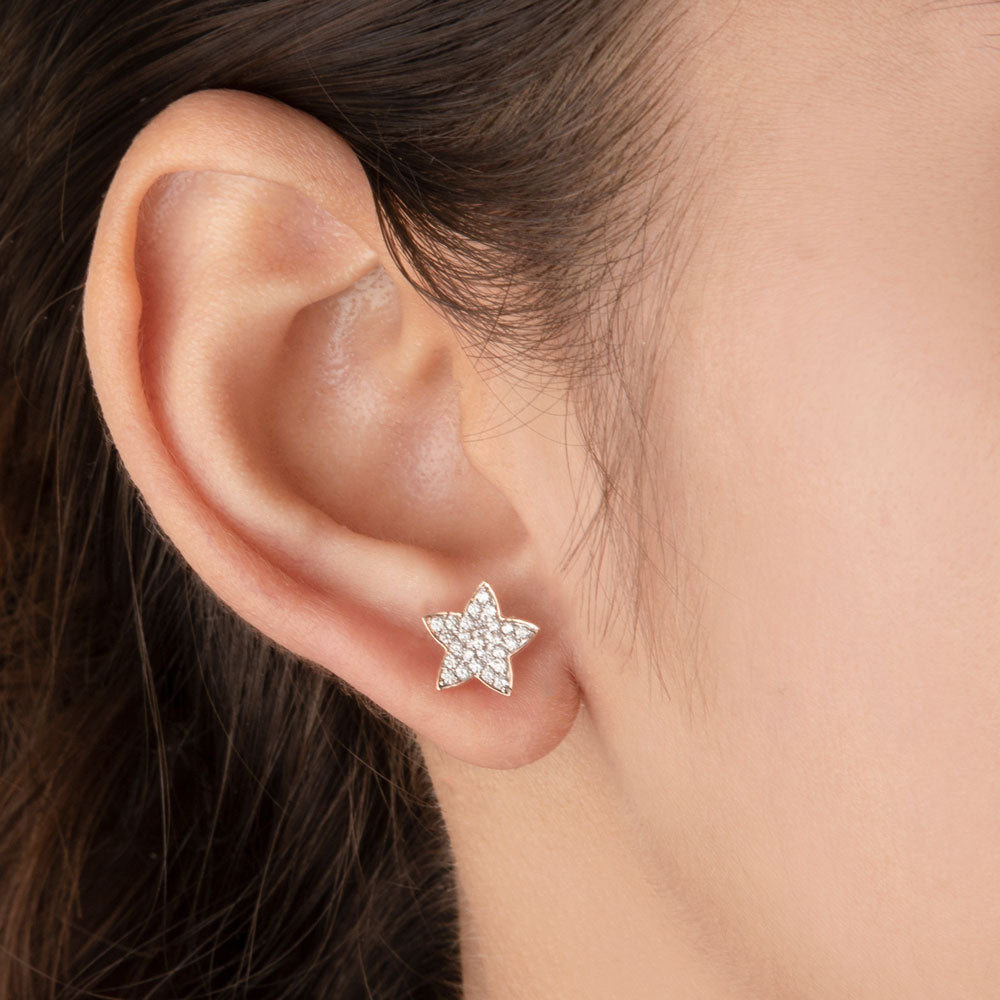 14K Rose Gold Diamond Earrings - 0.34ct VVS-VS-GH