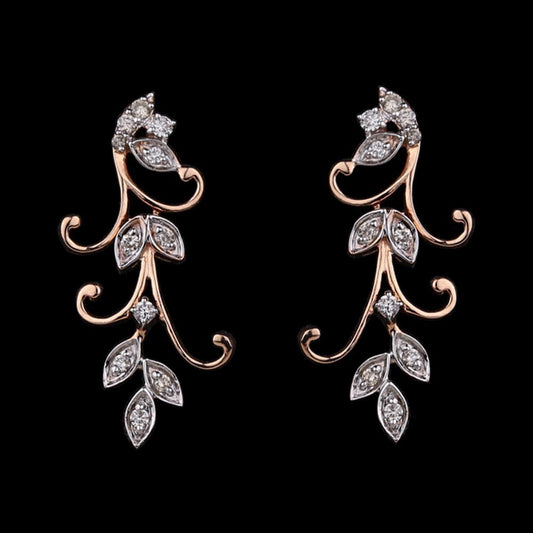 14K Rose Gold Diamond Earrings - 0.18ct SI-IJ