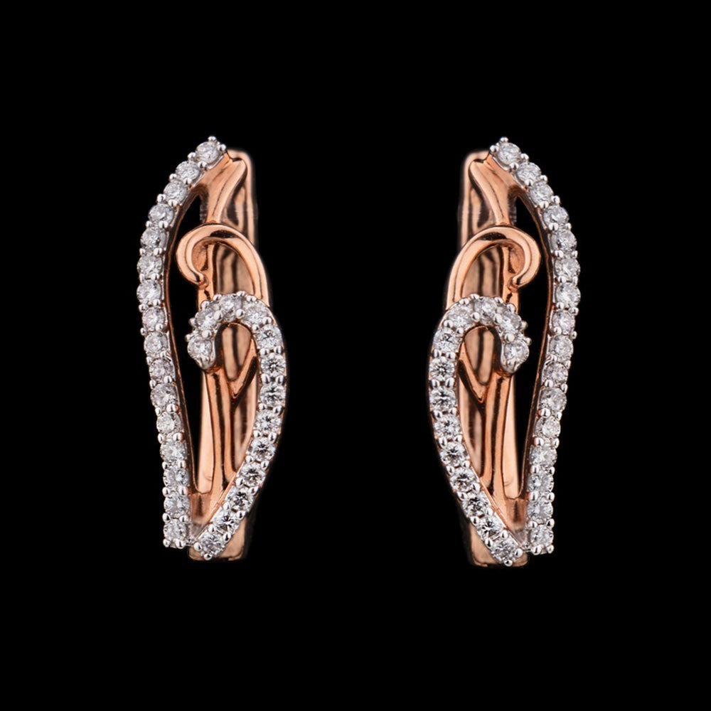 18K Rose Gold Diamond Earrings - 0.2ct VS-GH