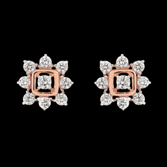 14K Rose Gold Diamond Earrings - 0.41ct SI-GH