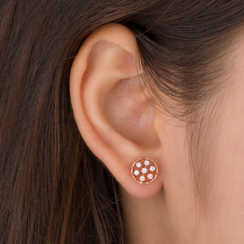 18K Rose Gold Diamond Earrings - 0.348ct VVS-VS-GH