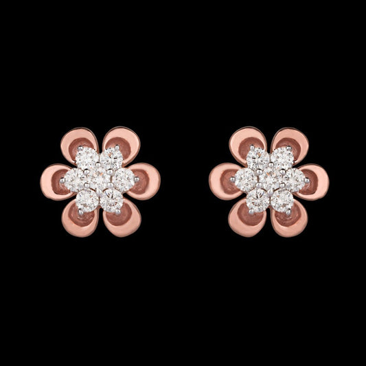 14K Rose Gold Diamond Earrings - 0.41ct VVS-VS-HI