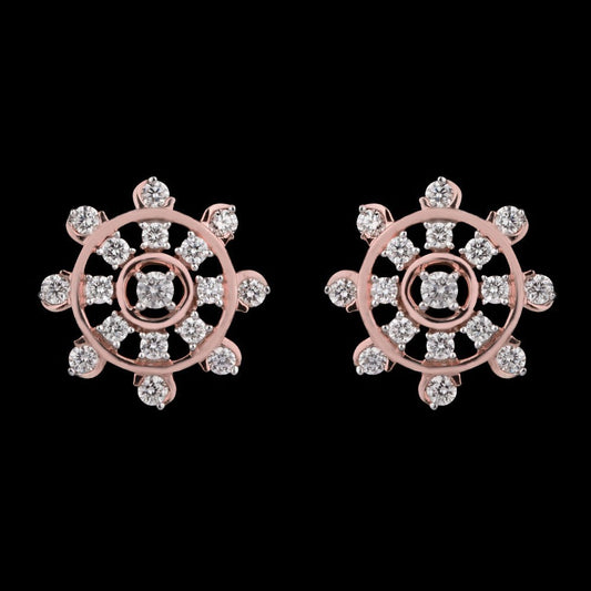 14K Rose Gold Diamond Earrings - 0.54ct VS-GH