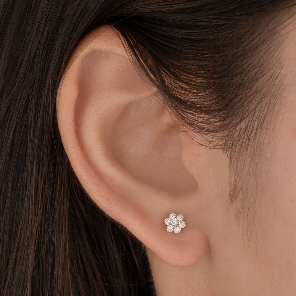 14K Rose Gold Diamond Earrings - 0.29ct SI-GH