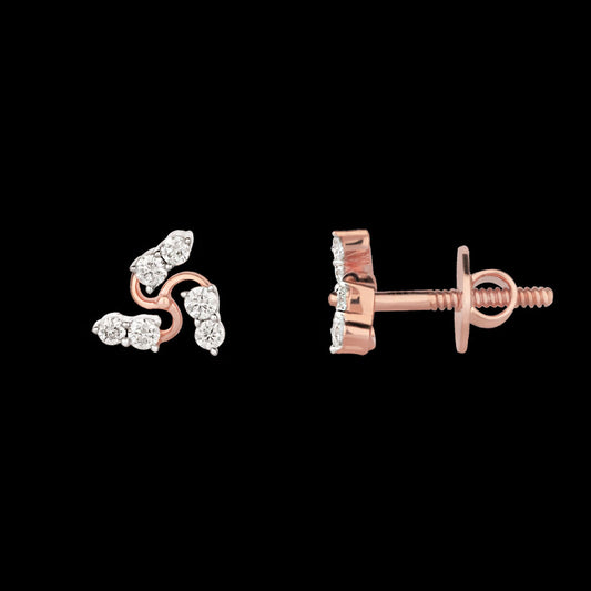 14K Rose Gold Diamond Earrings - 0.28ct SI-GH