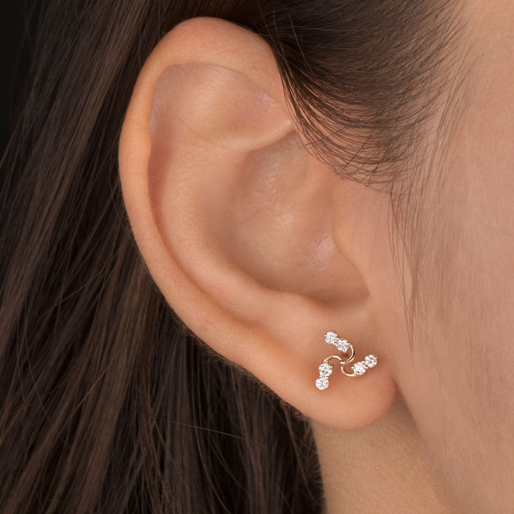 14K Rose Gold Diamond Earrings - 0.28ct SI-GH