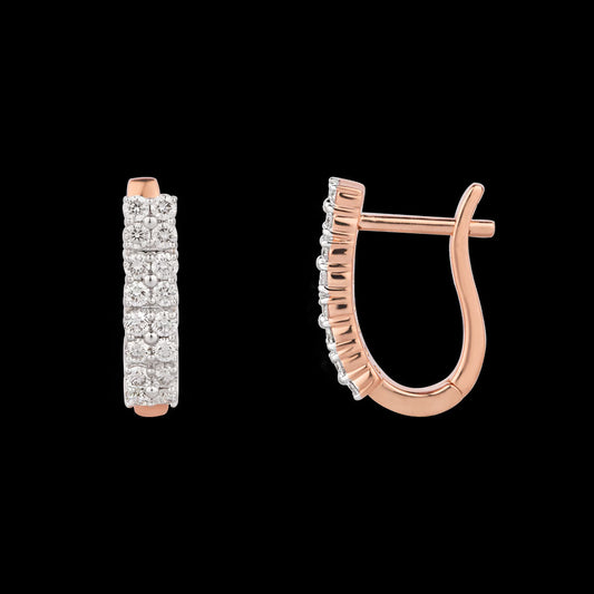 14K Rose Gold Diamond Earrings - 0.59ct SI-GH