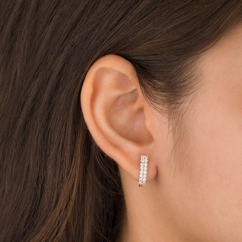 14K Rose Gold Diamond Earrings - 0.59ct SI-GH