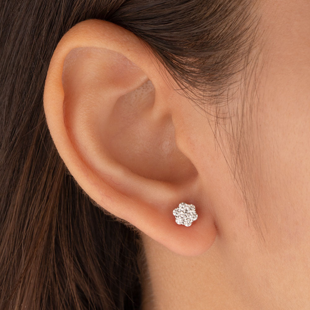14K Rose Gold Diamond Earrings - 0.46ct VVS-VS-GH