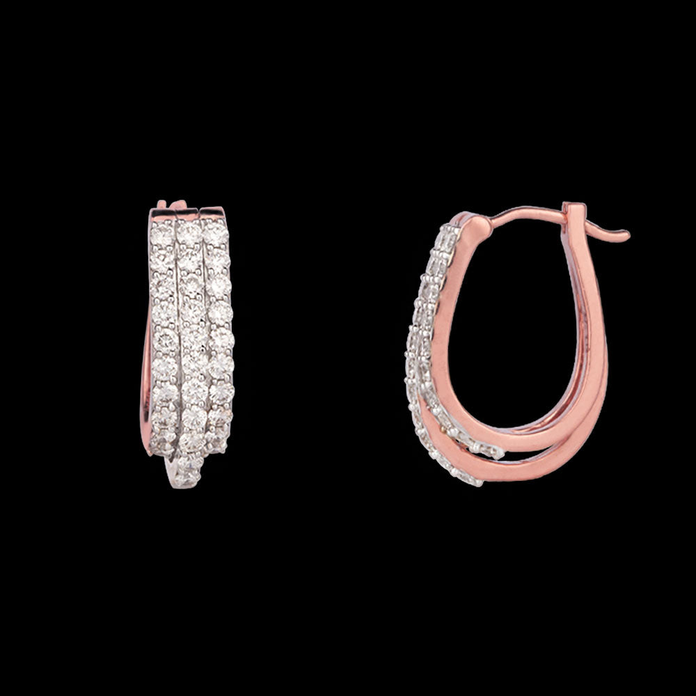 14K Rose Gold Diamond Earrings - 1.13ct VVS-VS-HI
