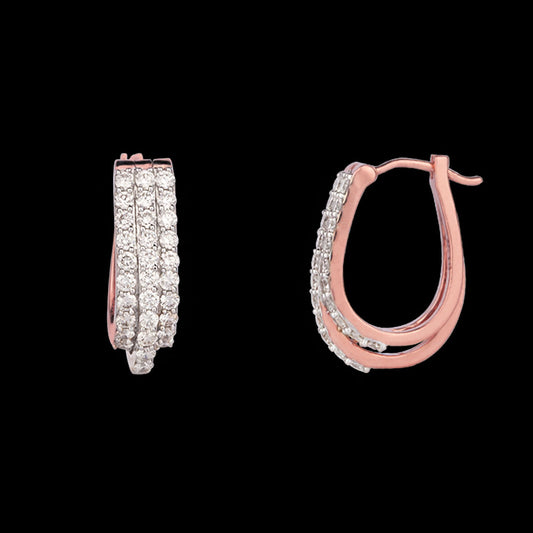14K Rose Gold Diamond Earrings - 1.13ct VVS-VS-HI