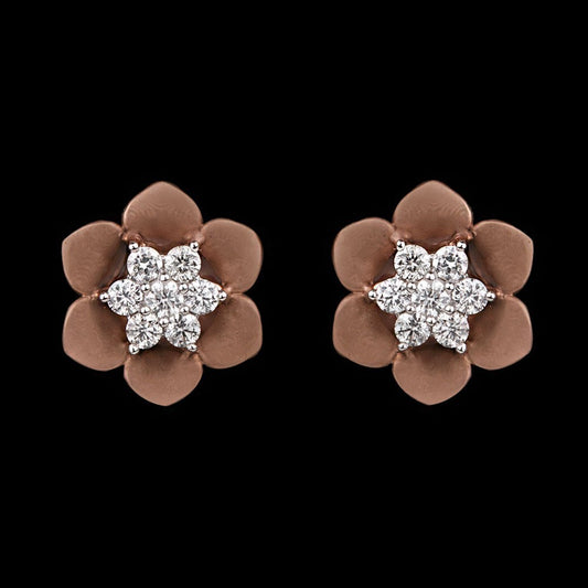14K Rose Gold Diamond Earrings - 0.26ct SI-IJ