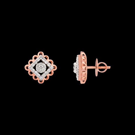 14K Rose Gold Diamond Earrings - 0.69ct VVS-VS-GH