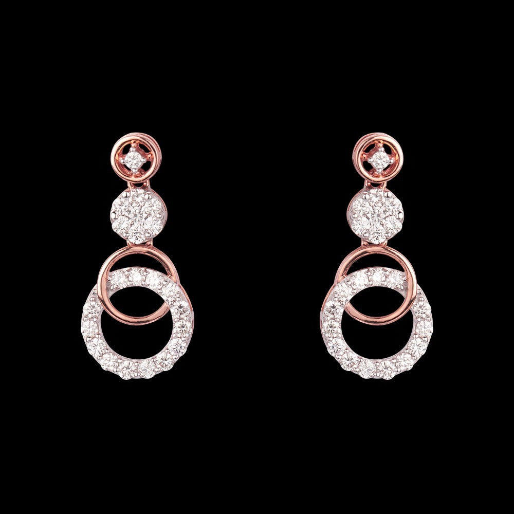 14K Rose Gold Diamond Earrings - 0.71ct VVS-VS-HI