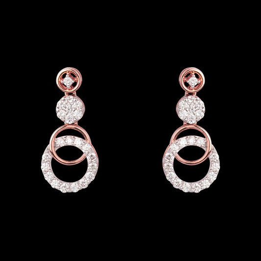 14K Rose Gold Diamond Earrings - 0.71ct VVS-VS-HI